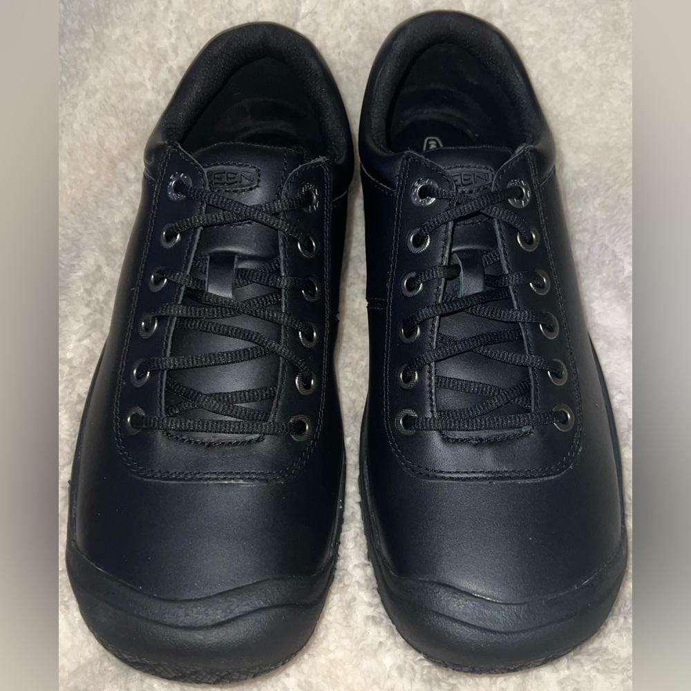 Keen Utility PTC Work Black Leather Oxford Shoes Workwear Nonslip Size 11 New